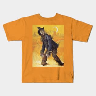 Vintage Fairy Tales, Wizard of Oz Scarecrow Kids T-Shirt